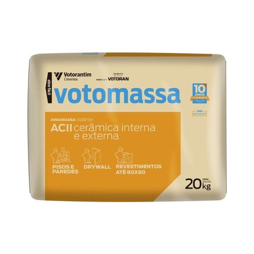 Argamassa Interna/Externa ACII Cinza 20kg Votorantim
