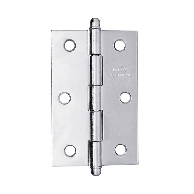 Dobradiça Pino Bola 3"X1.15/16" até 15Kg Cromada 03 Peças