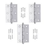 Dobradiça Pino Bola 3"X1.15/16" até 15Kg Cromada 03 Peças