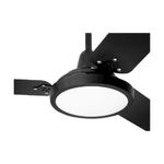 Ventilador de Teto Lumi Preto LED Controle de Parede 127V