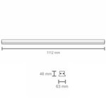 Luminária de Led Linear Sobrepor 42W 6500 Lúmens 111cm Luz Branca 220V