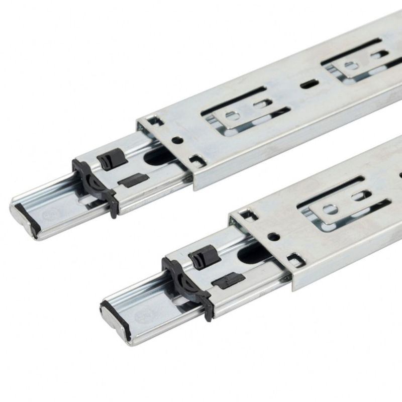 Corrediça Telescópica H45 500mm Até 35Kg 01 Par Zincada