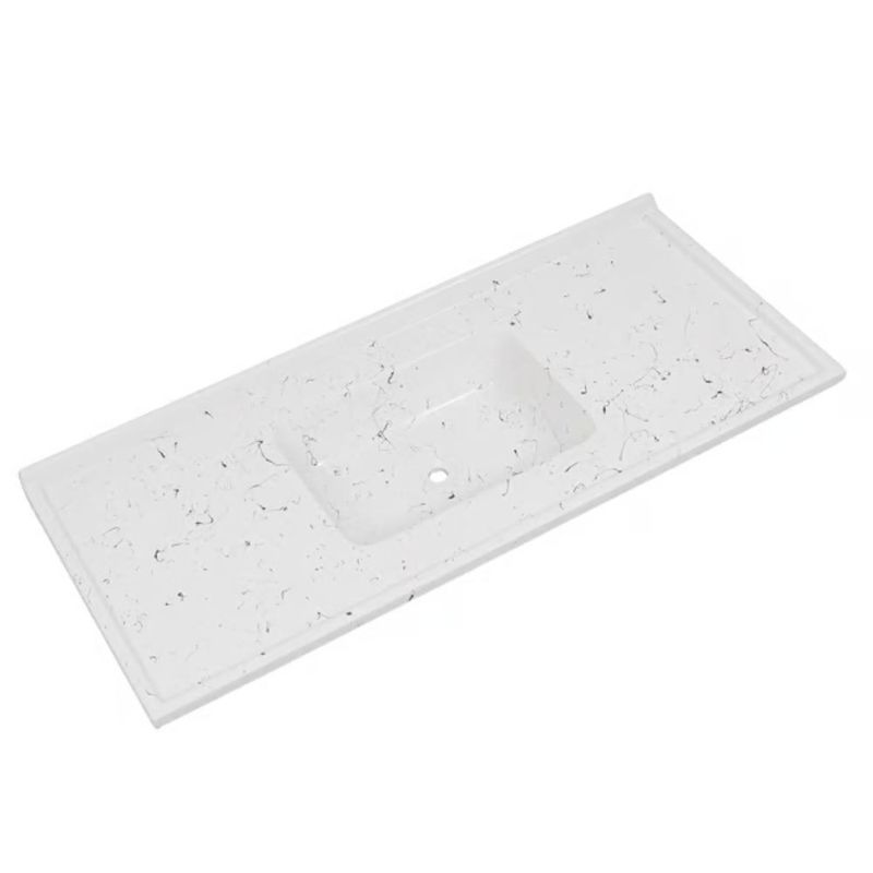 Pia para Cozinha Sintética Soft 120x53cm Branco com Cuba Central