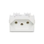 Módulo Tomada 2P+T 10A/250V Branco Lunare