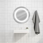 Espelho Jateado Frontal Led Redondo 60cm