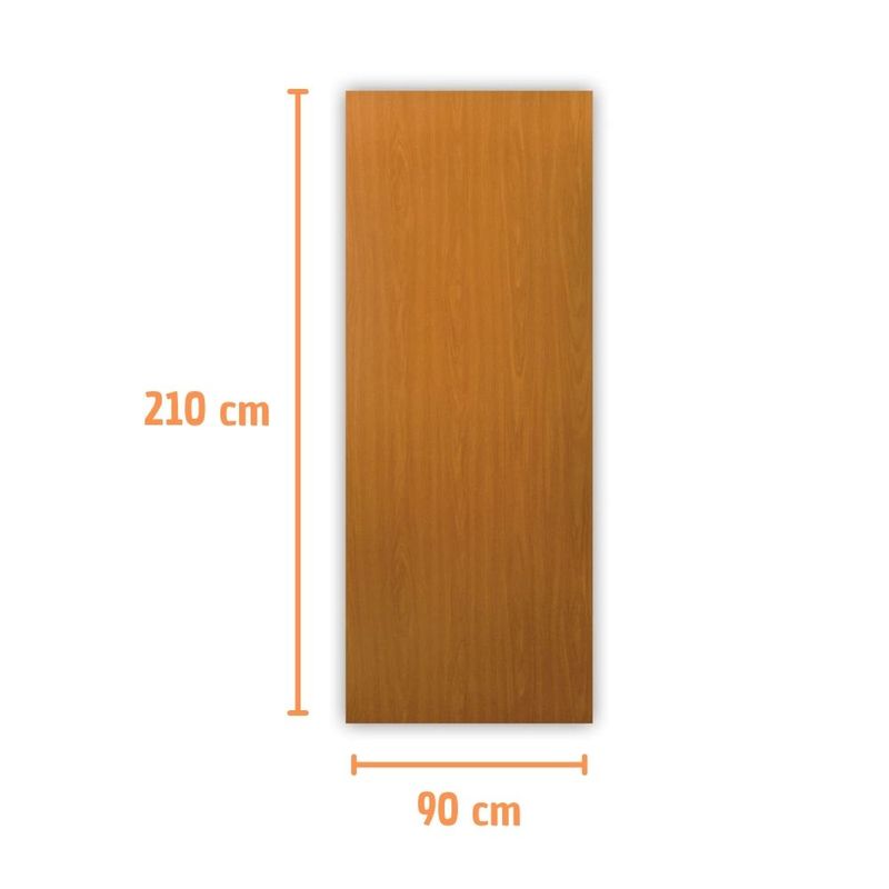 Folha Porta Lisa Colméia Mogno 210x90cm
