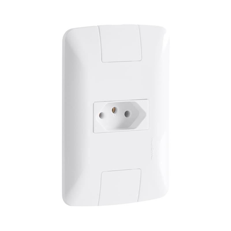 Conjunto Tomada 2P+T 10A/250V 4x2 Branco Aria