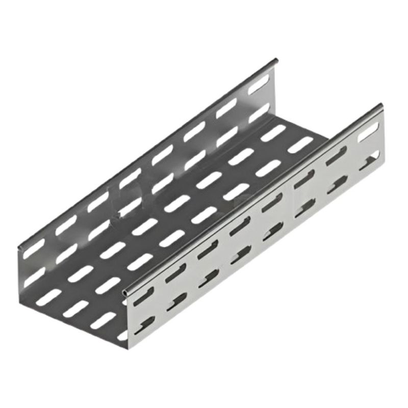 Eletrocalha Perfurada Pré-Zincada 100mmx50mm Perfil Líder 3 Metros