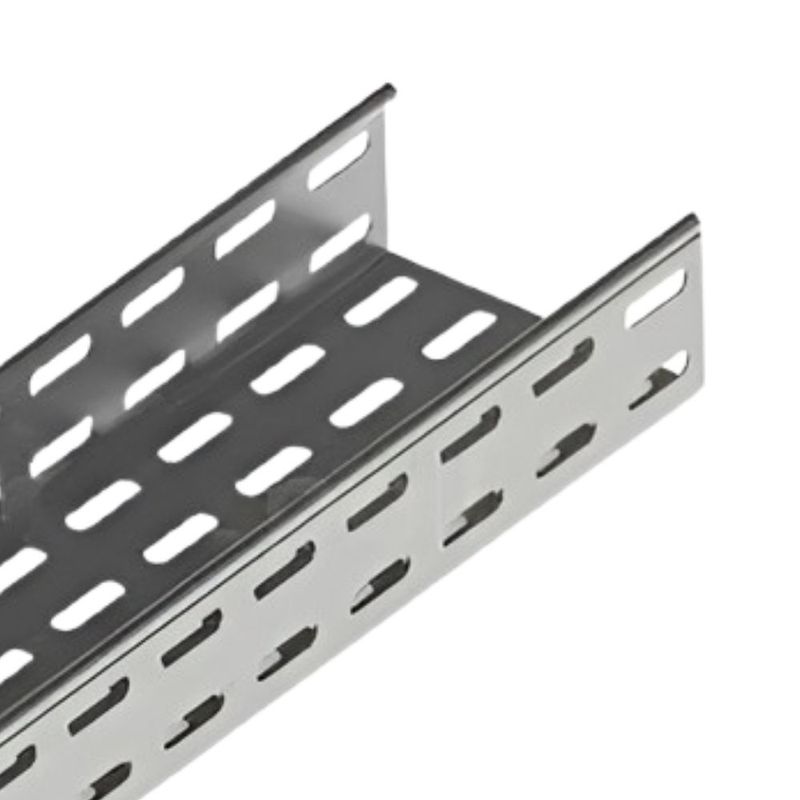 Eletrocalha Perfurada Pré-Zincada 100mmx50mm Perfil Líder 3 Metros