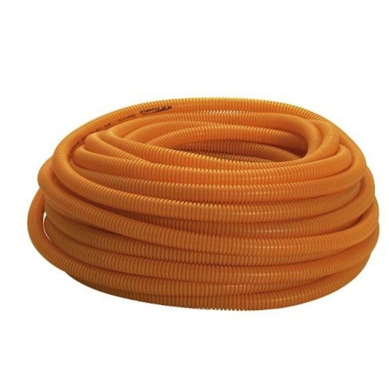 Eletroduto Corrugado 1" 32mm Flex Reforçado Laranja Amanco 25 Metros