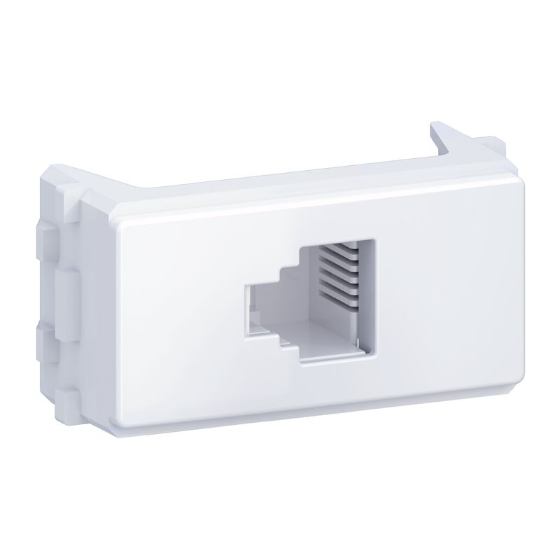 Módulo Tomada para Telefone RJ11 2 Fios Branco Equille