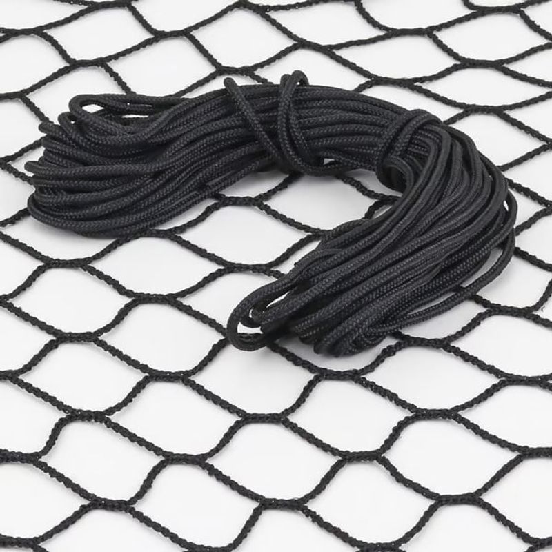 Kit Rede de Proteção 1,60x5,00m Malha 6x6cm com Corda Preta