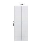 Folha Porta Camarão Colméia Bella Primer Branco c/ Ferragens 210x70cm