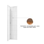 Folha Porta Camarão Colméia Bella Primer Branco c/ Ferragens 210x70cm