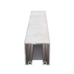 Trilho Côncavo Superior Reforçado 2m Até 60Kg Alumínio Natural