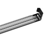 Luminária Calha Lumifácil Sobrepor Aço Preto 2 Lâmpadas T8 G13 60cm