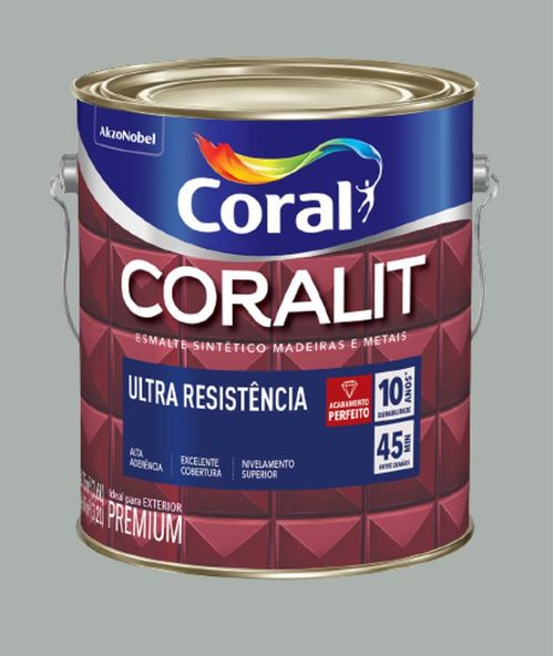 Esmalte Premium Sintético Acetinado Coralit Platina 3,6L Coral
