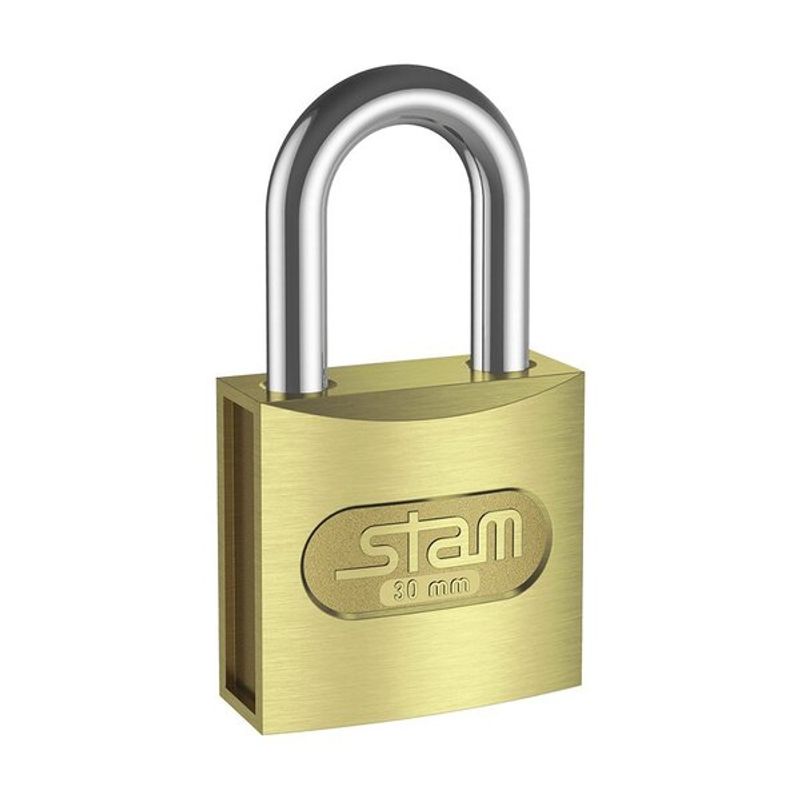 Cadeado Haste Curta E-coat 30mm Zamac Latonado