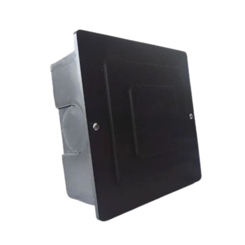 Caixa de Passagem de Embutir 15x15x8,1cm Preta TAF