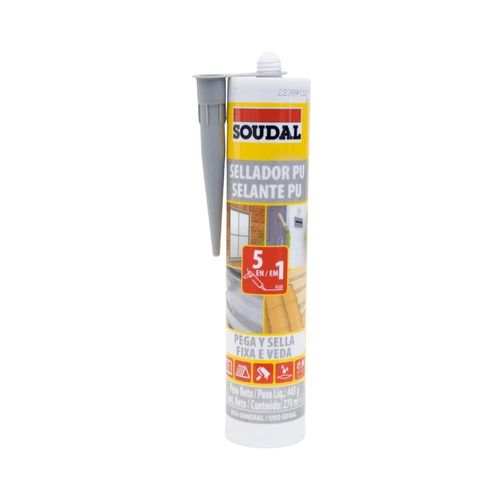 Selante Adesivo PU Fixa e Veda 5 em 1 Branco 445g Soudal