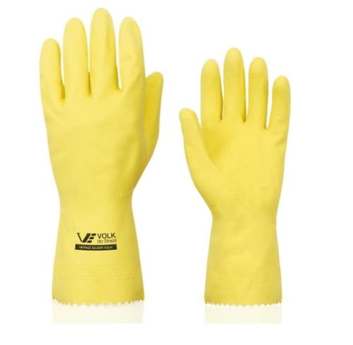 Luva Látex Amarela Silver Volk
