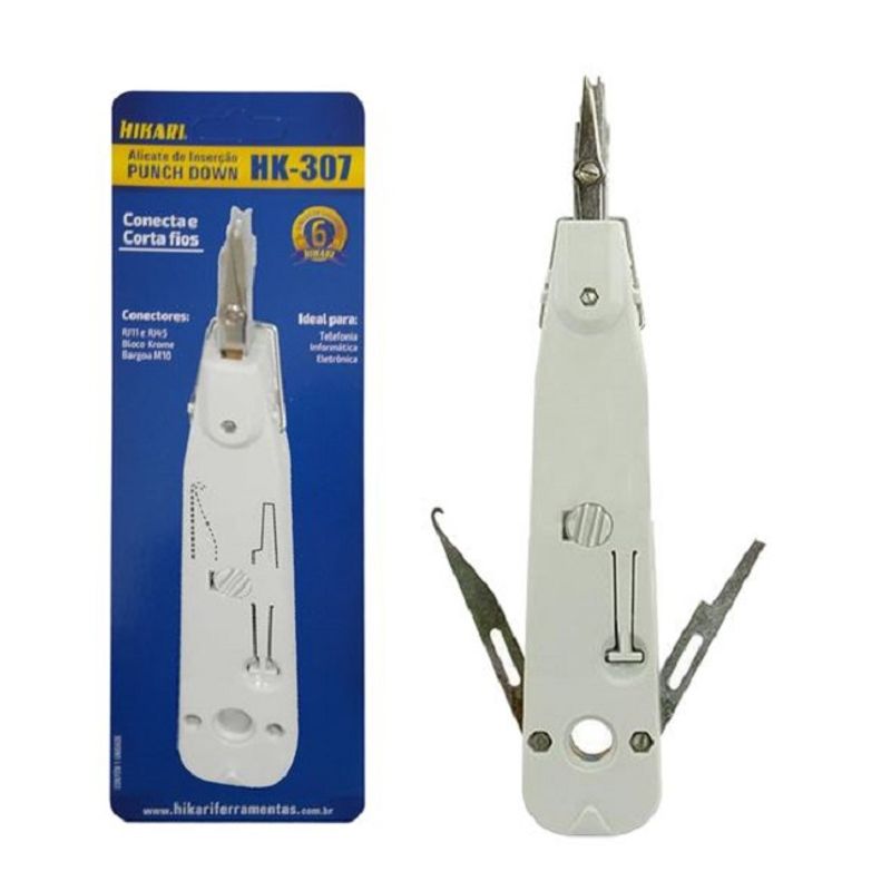 Alicate Inserção Punch Down RJ11 RJ45 Bloco Krome HK-307 Hikari