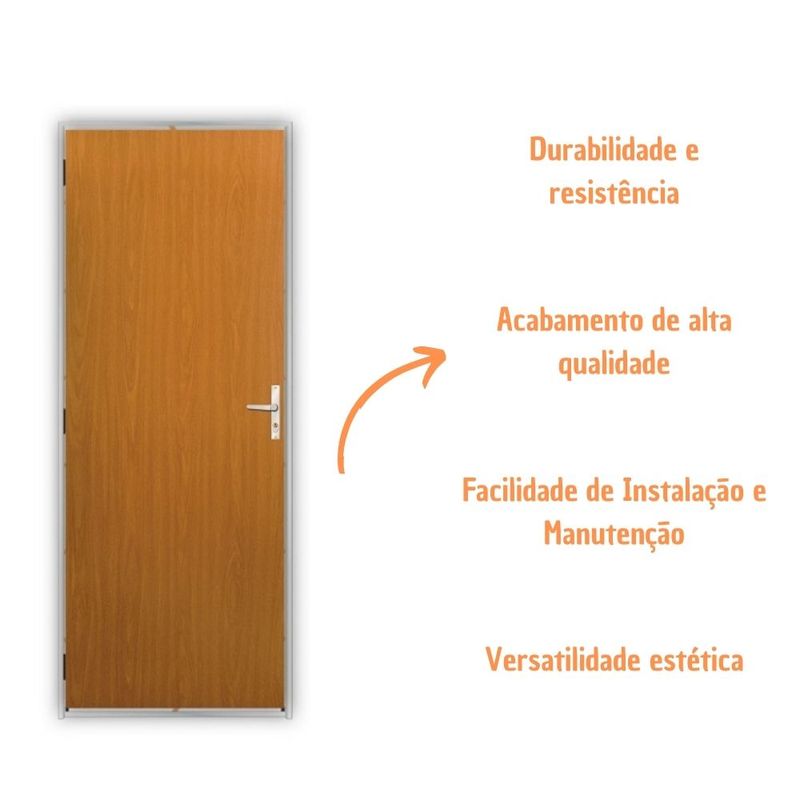 Kit Porta Lisa Colméia Mogno Ecomadeiral Esquerdo 212x85cm