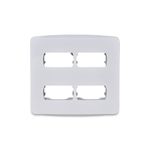 Placa 4 Postos 4x4 com Suporte Branca Miluz