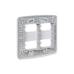 Placa 4 Postos 4x4 com Suporte Branca Miluz