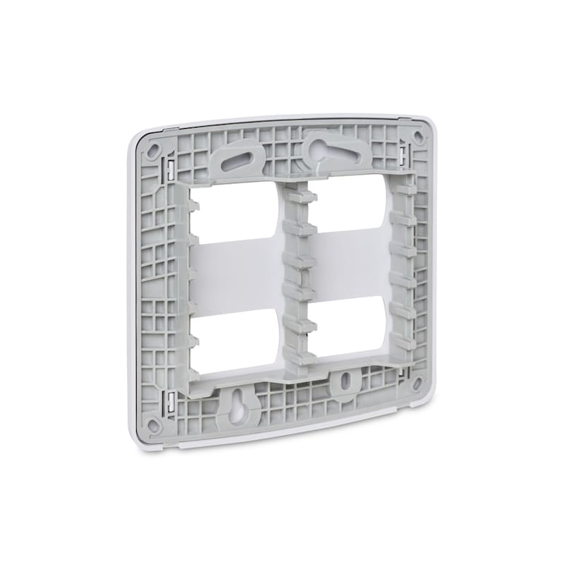 Placa 4 Postos 4x4 com Suporte Branca Miluz