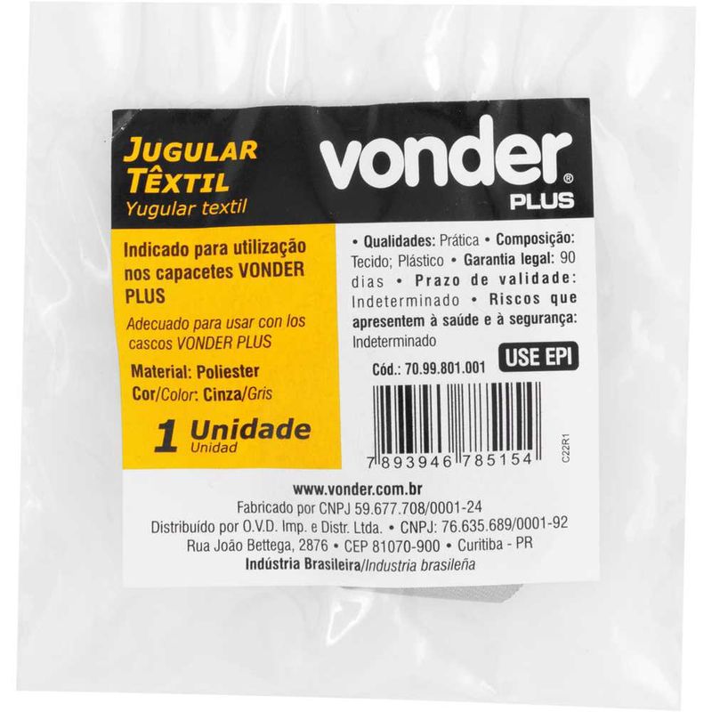 Jugular Têxtil para Capacete Vonder
