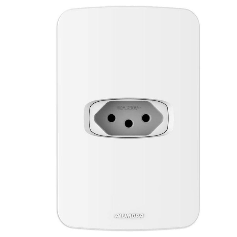 Conjunto Tomada 2P+T 10A/250V 4x2 Branco Gracia