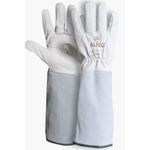 Luva Vaqueta Punho 20cm Branco Tam 9 Ca25368 Alseg