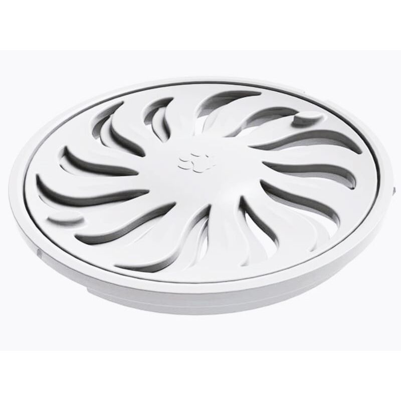 Grelha Redonda Abre e Fecha PVC Branca DN100 Tigre