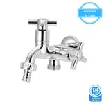 Torneira para Tanque/Jardim Parede Curta C21 ABS 2 Saídas Cromado