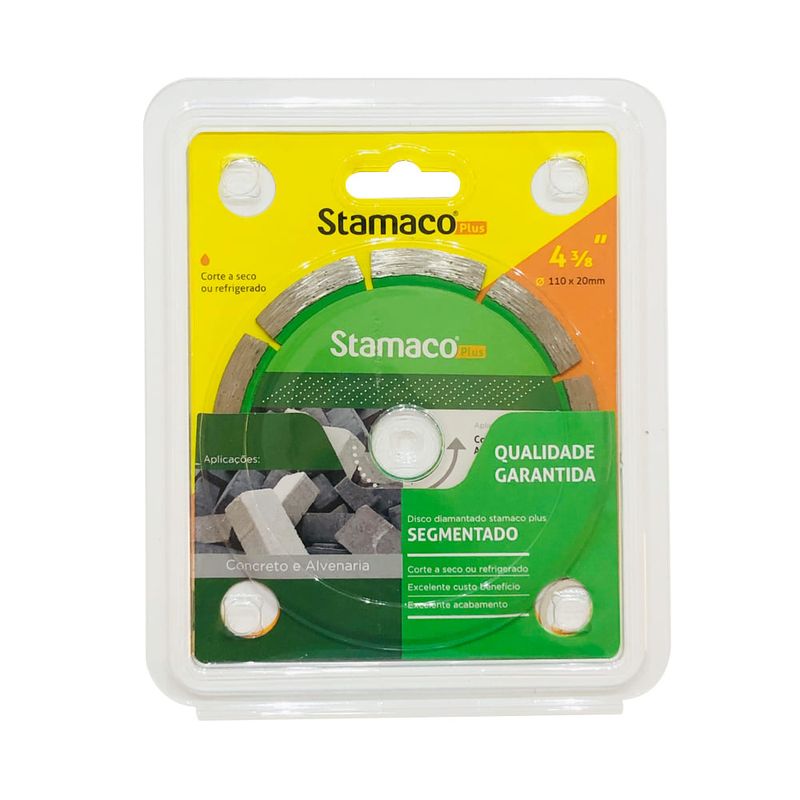 Disco Diamantado Segmentado 4.3/8" 110x20mm 4523 Stamaco