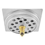 Ralo de Piso Click Quadrado Cromado 10x10cm Bognar