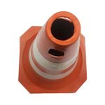 Cone de Sinalização 50cm Pvc Laranja e Branco