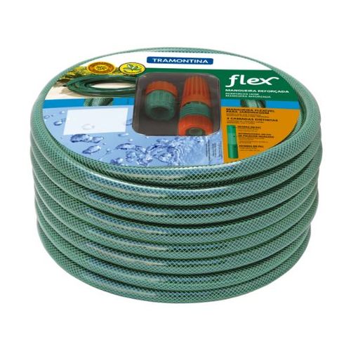 Kit Mangueira Reforçada, Esguicho, Conector Verde 20m 1/2" Tramontina
