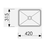 Cuba de Apoio Retangular Branca 42x31,5cm Louça Fiori 55CB16-1FB