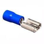 Terminal Encaixe F 1,50-2,50mm² Azul Eletrokit 20 Peças