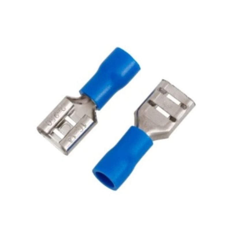 Terminal Encaixe F 1,50-2,50mm² Azul Eletrokit 20 Peças