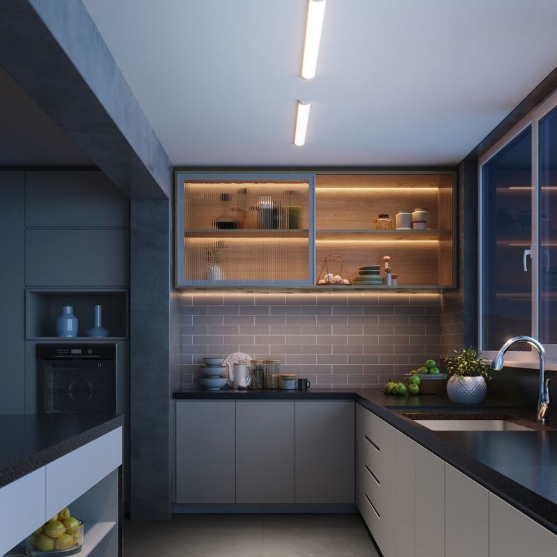 Luminária Led Elegance Fit Branca Sobrepor 36W 100cm Luz Branca