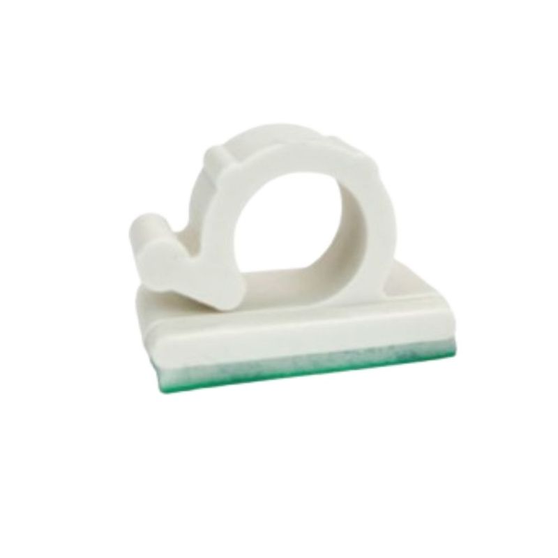 Clip Adesivo 13mm Branco Sforplast 25 Peças