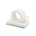 Clip Adesivo 13mm Branco Sforplast 25 Peças