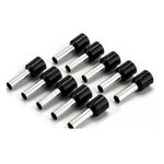 Terminal Isolado Tubular Simples 1,5mm² Preto Eletrokit 20 Peças