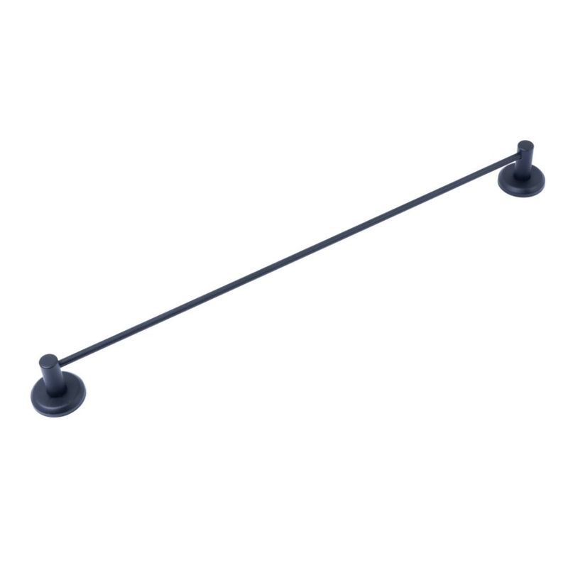 Porta Toalha Fixar Reto 50cm Brisa Matte Preto