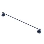 Porta Toalha Fixar Reto 50cm Brisa Matte Preto