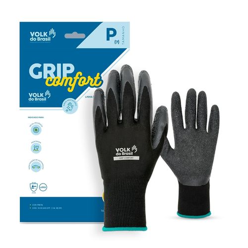 Luva Segurança Preto Grip Comfort Volk