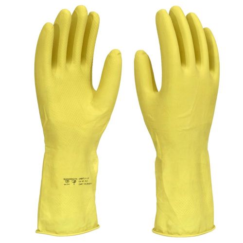 Luva Látex Amarela Forrada Imbat